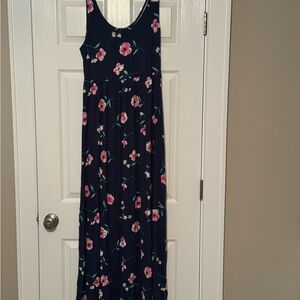 SO Pink and Blue Sleeveless Maxi Sundress